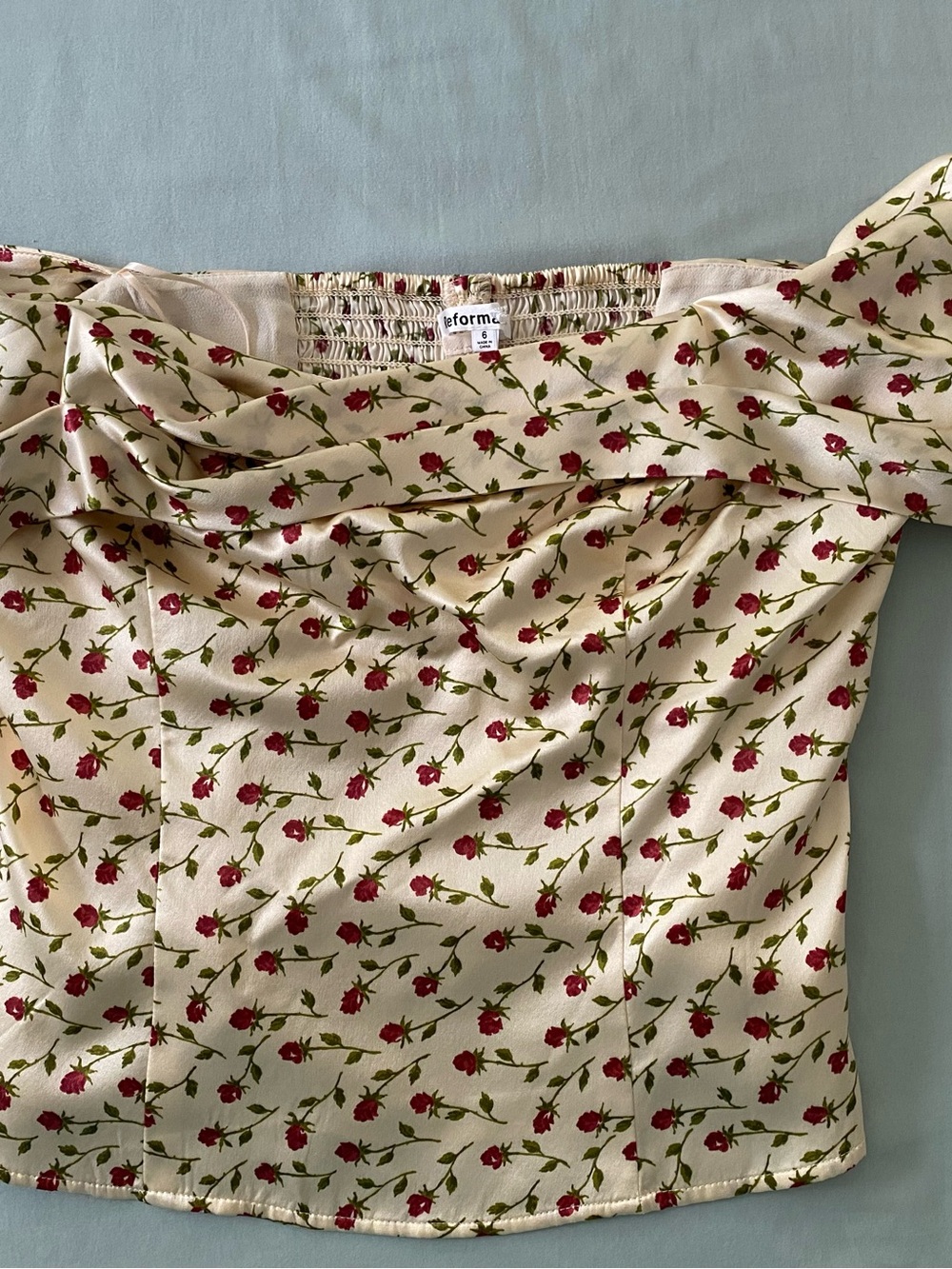 Reformation Lux Silk Top Size 6 - Picture 3 of 4